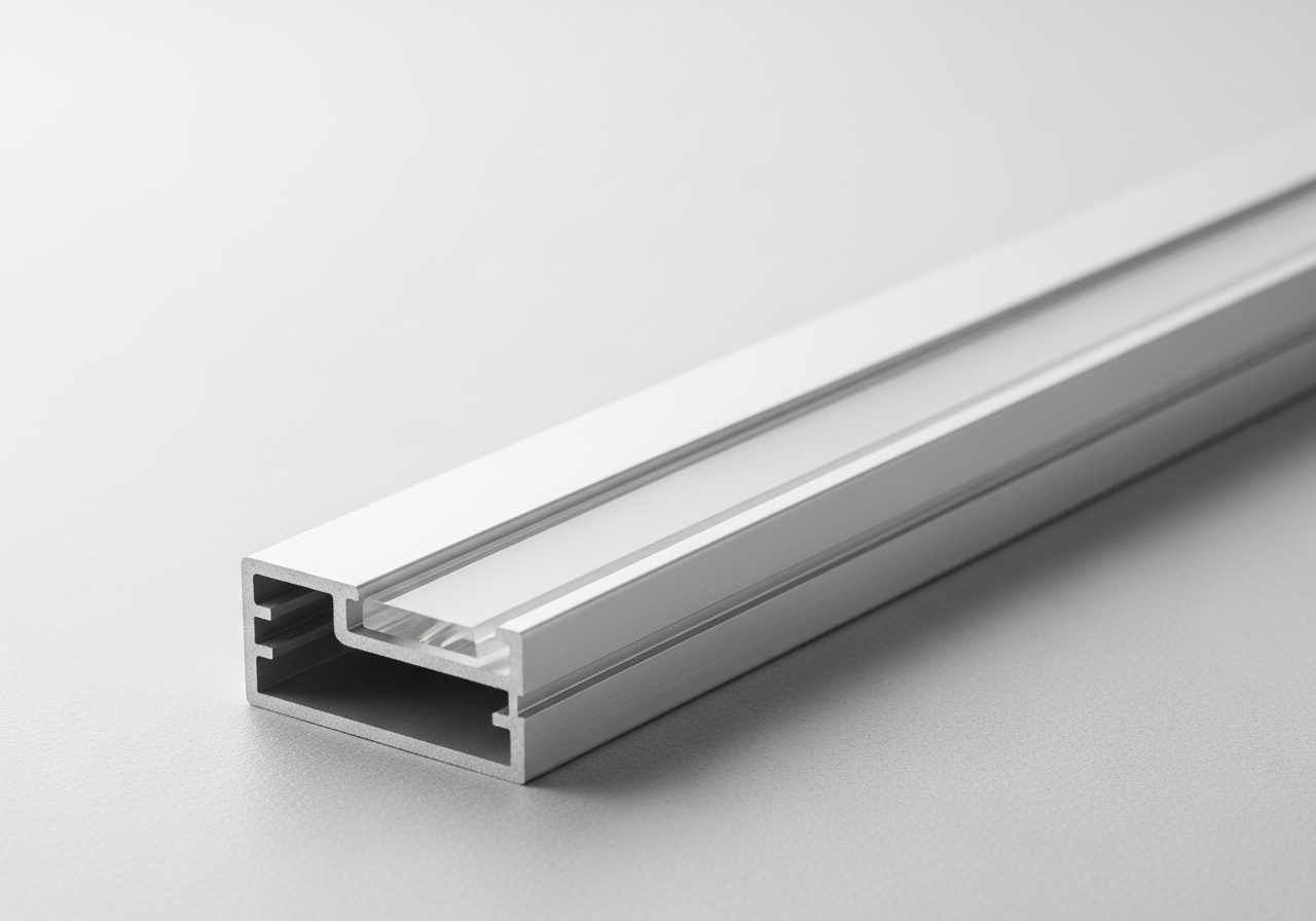 Straight aluminium LED channel section